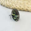 anillo grande de acero con ala de mariposa 1-1