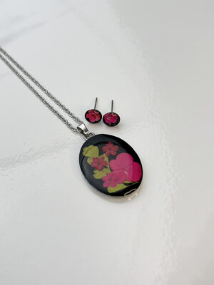 conjunto ovalado de flores mini encapsuladas 1