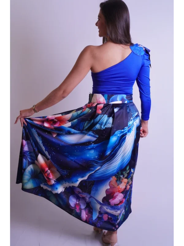 Falda azul ballena