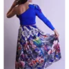 Falda azul beige barranquero