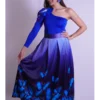 Falda azul oscura mariposas azules