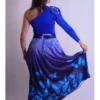 Falda azul oscura mariposas azules