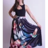 Falda negra colibries verdes