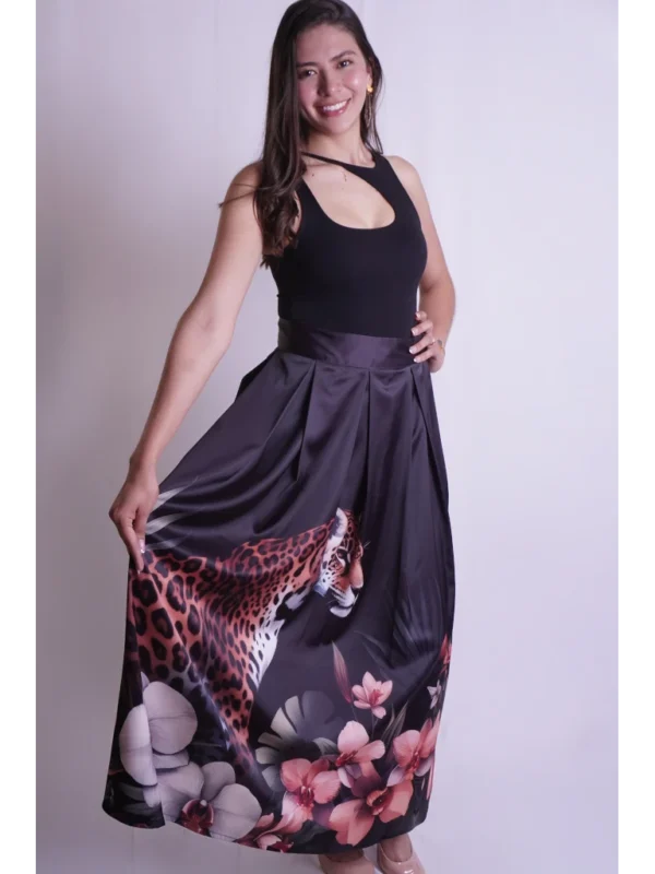 Falda negra jaguar (1) Falda negra jaguar