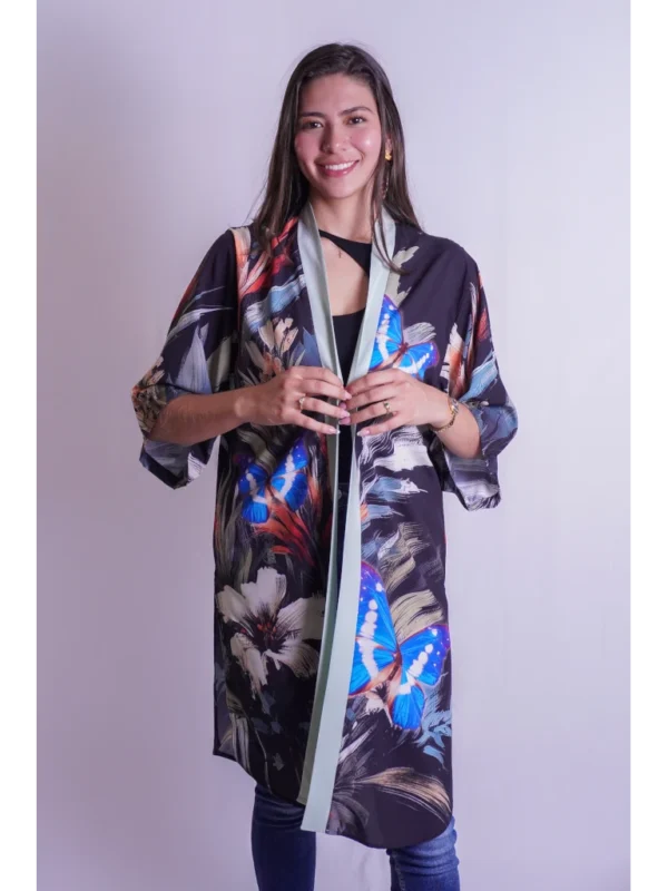Kimono mariposa azul (2) Kimono mariposa azul