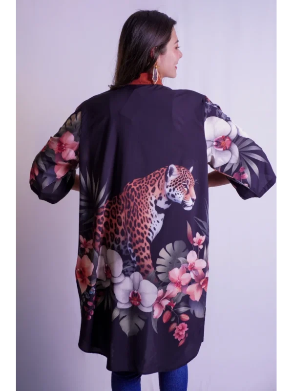 Kimono negro jaguar (1) Kimono negro jaguar