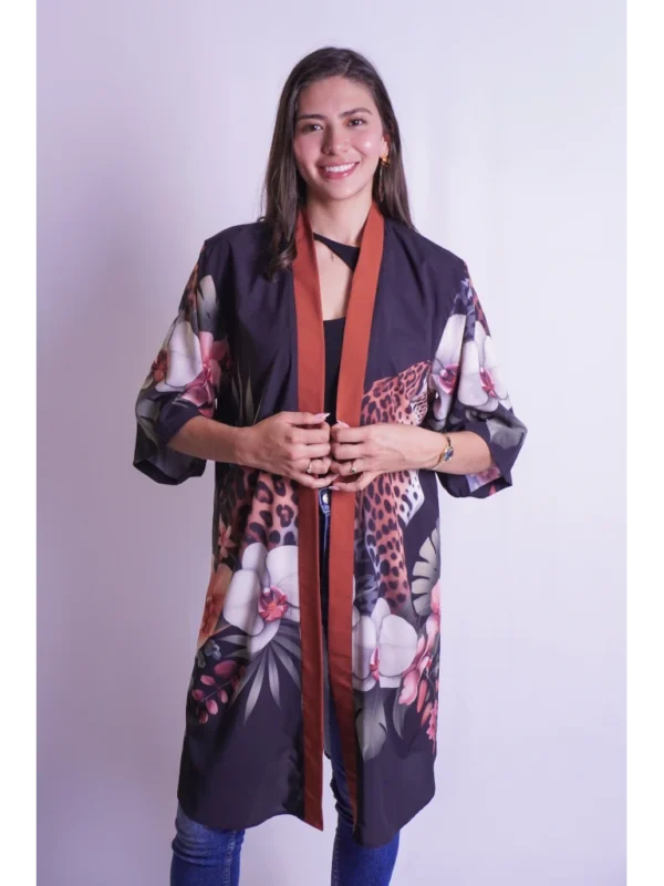 Kimono negro jaguar (2) Kimono negro jaguar