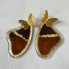 Arete alas cafetera topo bronce