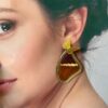 Arete alas cafetera topo bronce