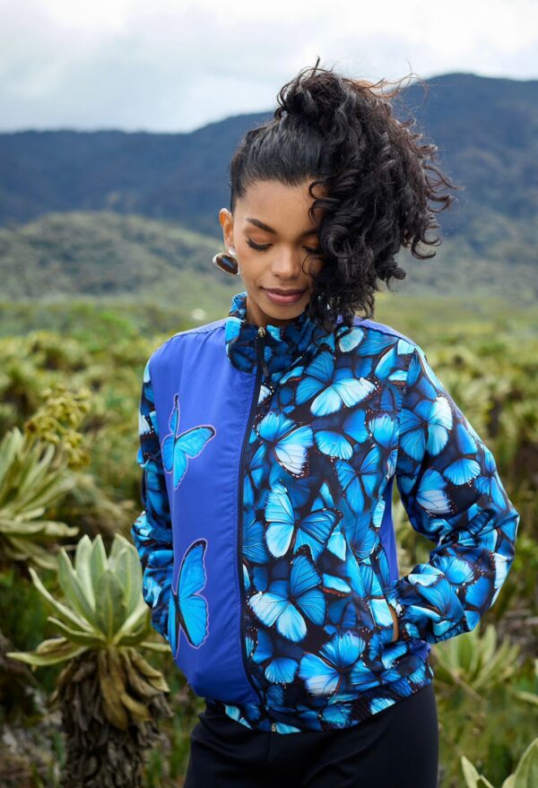 Chaqueta mariposas azules