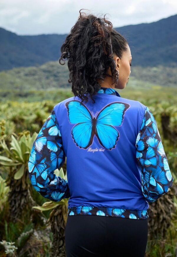 Chaqueta mariposas azules