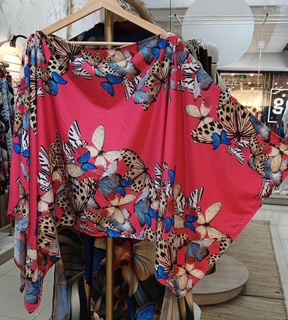 Poncho multiusos fucsia