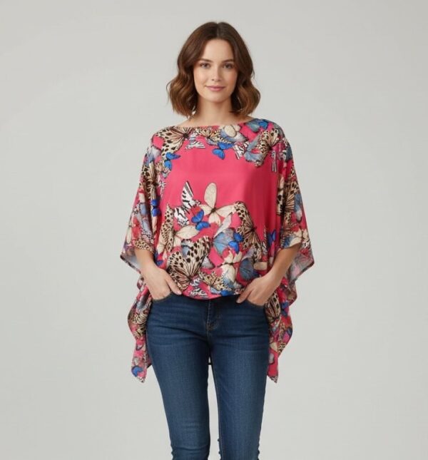 Poncho multiusos fucsia