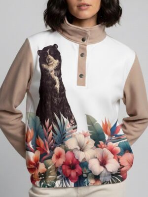 Talla M - Buzo camel Oso de anteojos