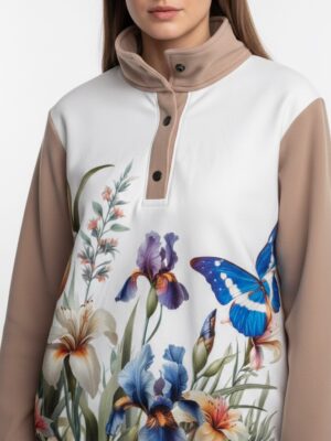 Talla M-Buzo camel mariposa cypris