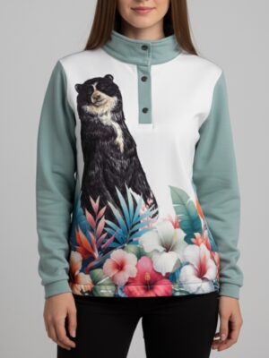 Talla S - Buzo verde osos de anteojos