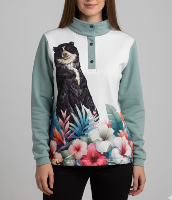 Talla S - Buzo verde osos de anteojos