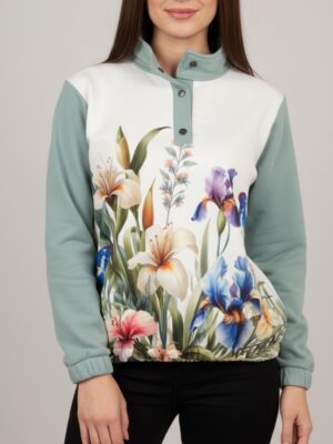 Talla M - Buzo verde mariposa cypris