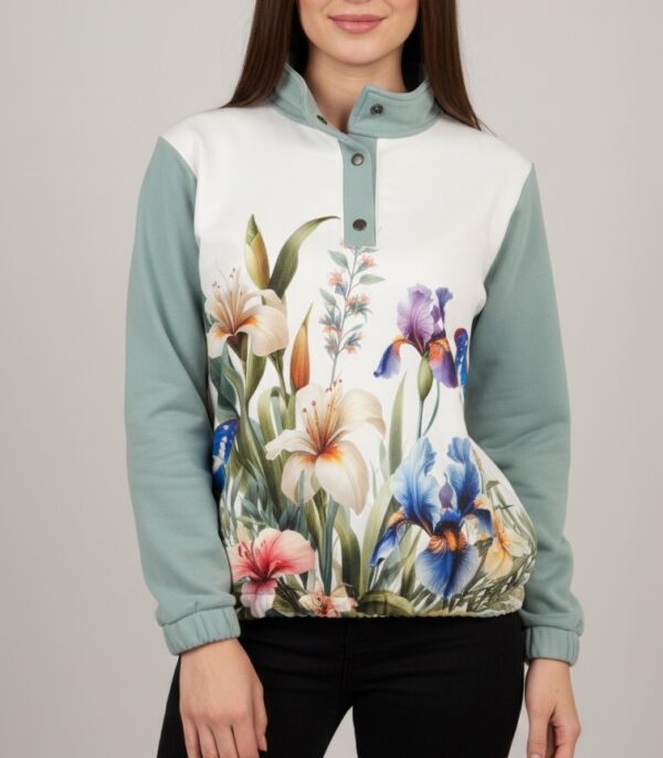 Talla M - Buzo verde mariposa cypris