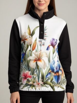 Talla S Buzo negro y mariposa cypris