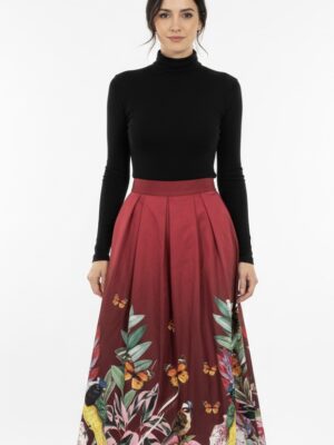 Falda tablas vinotinto