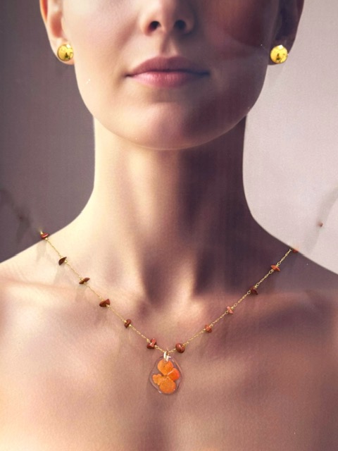 IMG_3505 Conjunto Flor suspendida naranja