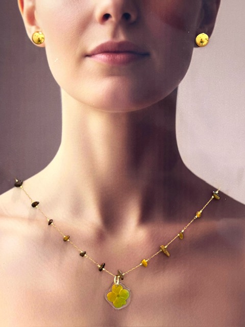 Conjunto Flor suspendida amarillo