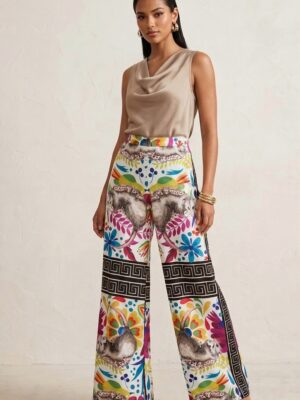 Pantalón fresco estampado