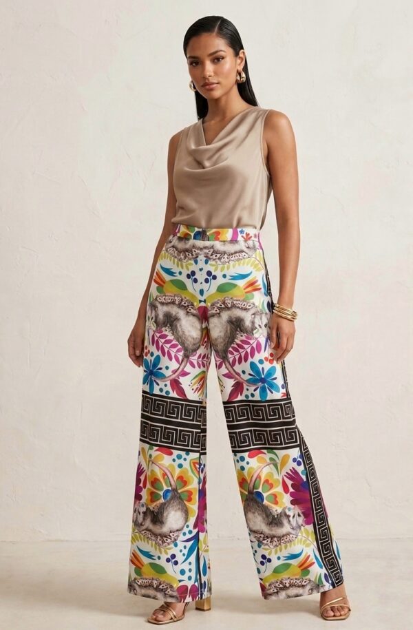 Pantalón fresco estampado