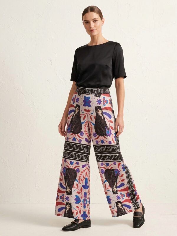 Pantalón fresco estampado