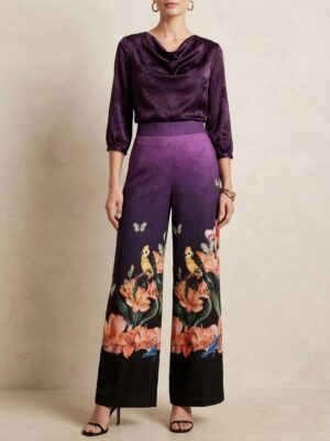 Talla S Pantalón fresco estampado