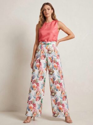 Talla S Pantalón fresco estampado