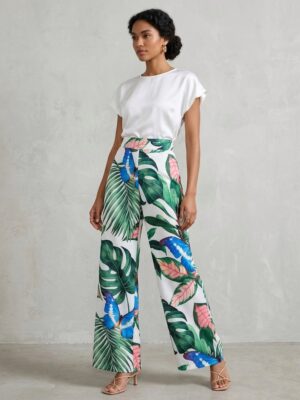 Talla S Pantalón fresco estampado