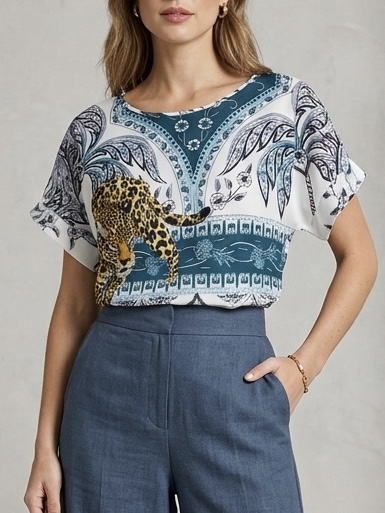 Blusa fresca estampado