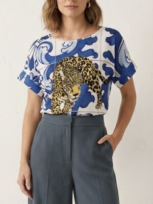 Blusa fresca estampado