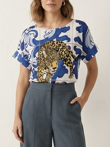 Blusa fresca estampado