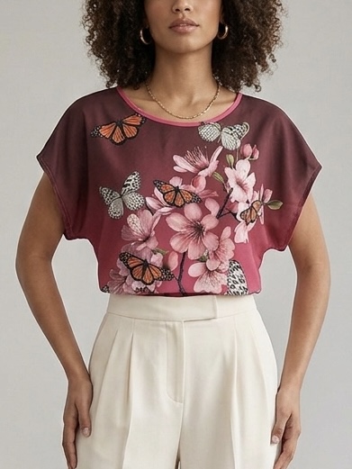 Blusa fresca estampado