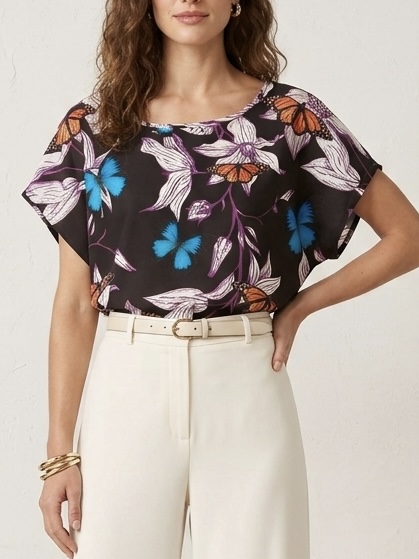 Blusa fresca estampado