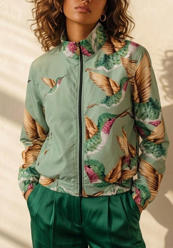 Chaqueta verde colibrí