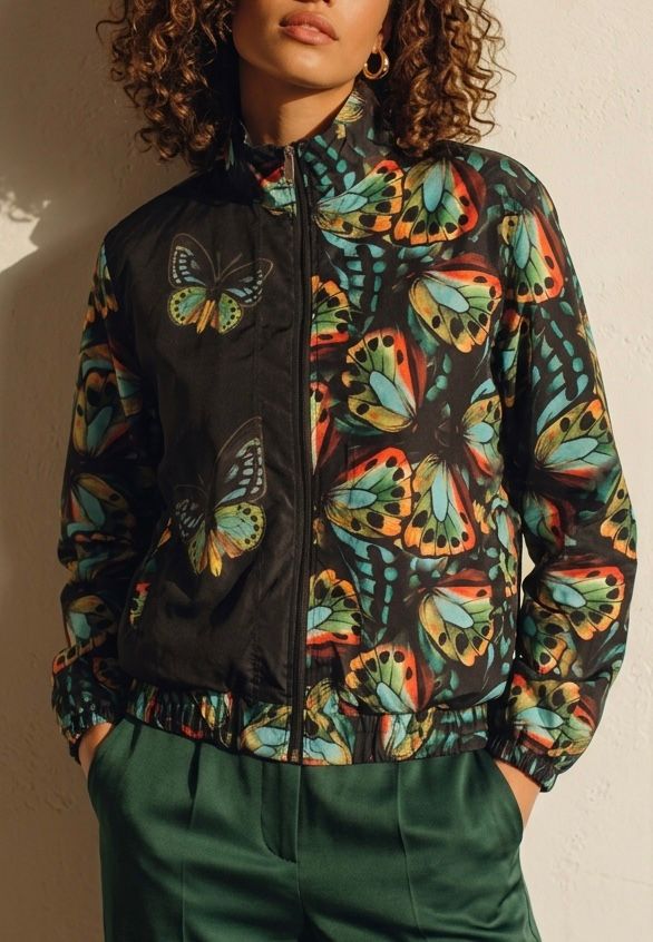 1bedaa4f-cdce-4673-8fc5-32b5dcb72571 Chaqueta negra mariposa verde