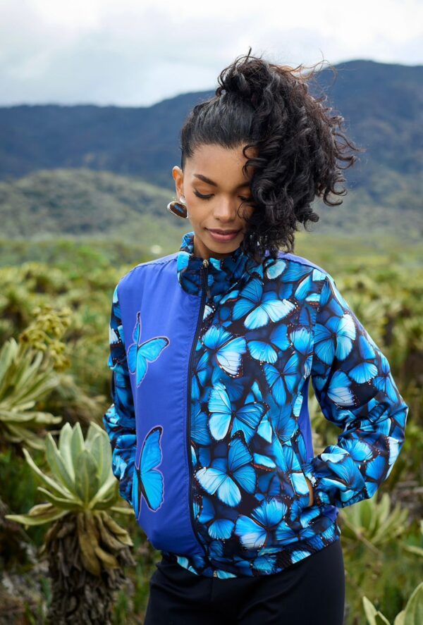 Chaqueta azul Morpho