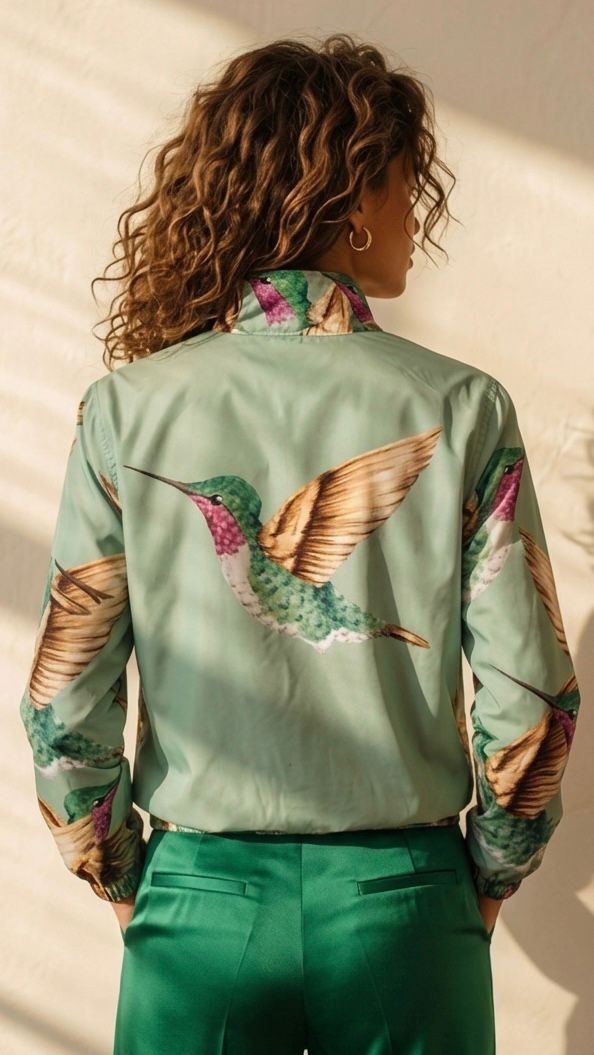 Chaqueta verde colibrí