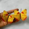 Aretes Colombia. Mariposas tela