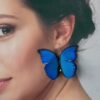 Aretes Colombia. Mariposas tela