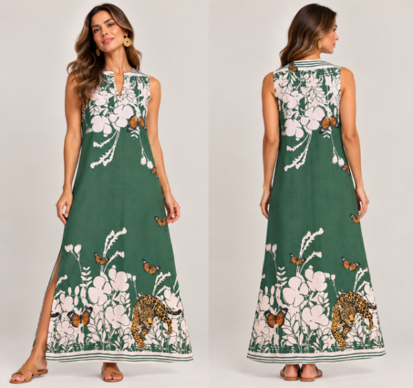 501A2F1E-1FB6-4528-A1AC-938D876079D7 Vestido largo tipo lino