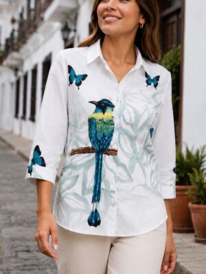 camisa primavera blanca y barranquero