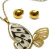 set acero silueta mariposa con alas de mariposa