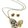 set acero silueta mariposa con alas de mariposa