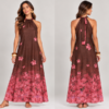Vestido largo cuello halter Guayacan