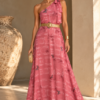 8C75822A-8AE5-4B94-BC13-8EF0EB491929 Vestido largo asimétrico Guayacan rosa